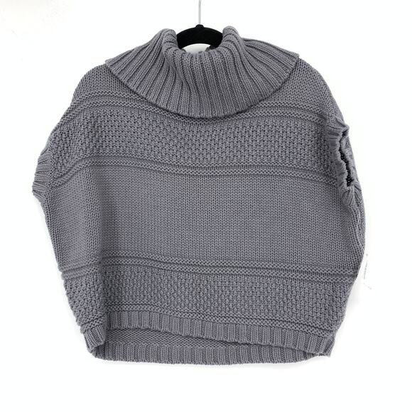 Old Navy Poncho Cowl Neck Girls Size 3T Gray Pullover NEW - Picture 1 of 7